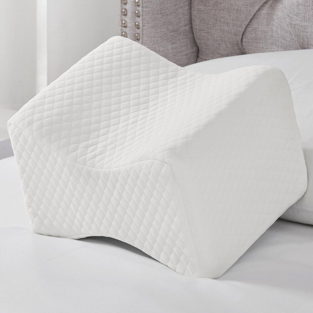 Hampton Park Memory Foam Memory Foam Knee Pillow in White, , large