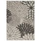 Nourison Aloha 5"3" x 7"5" Silver and Grey Indoor/Outdoor Area Rug, , large