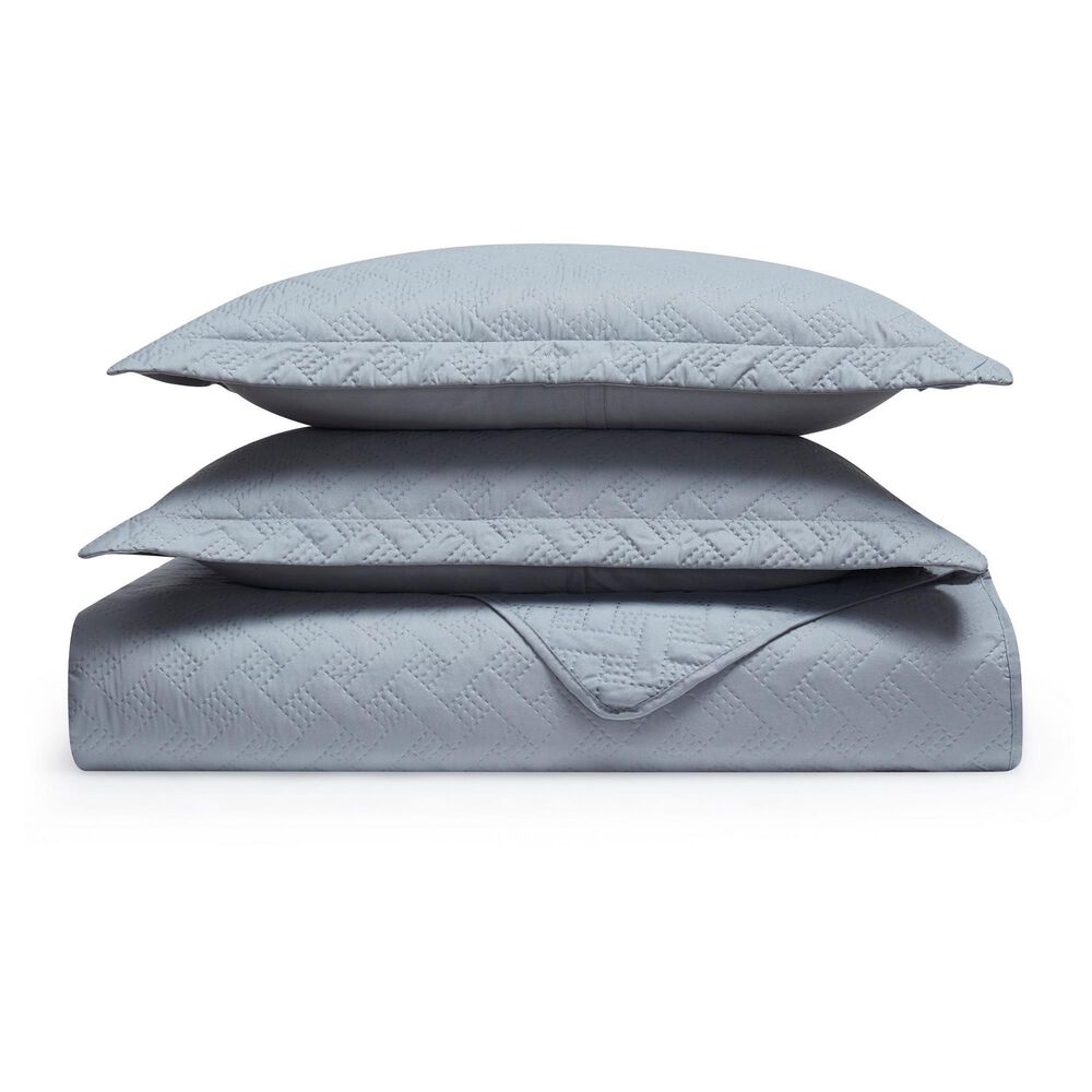Trade Linker 3-Piece Queen Basket Pinsonic Quilt Set in Silver, , large