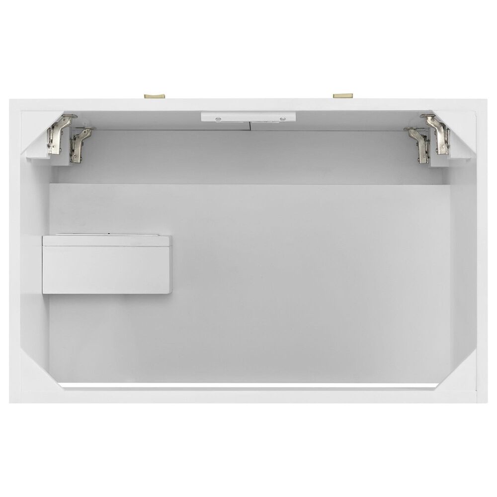 37B Kinsale 30" Single Bathroom Vanity Cabinet in Bright White with White Composite Stone Top and Backsplash, , large