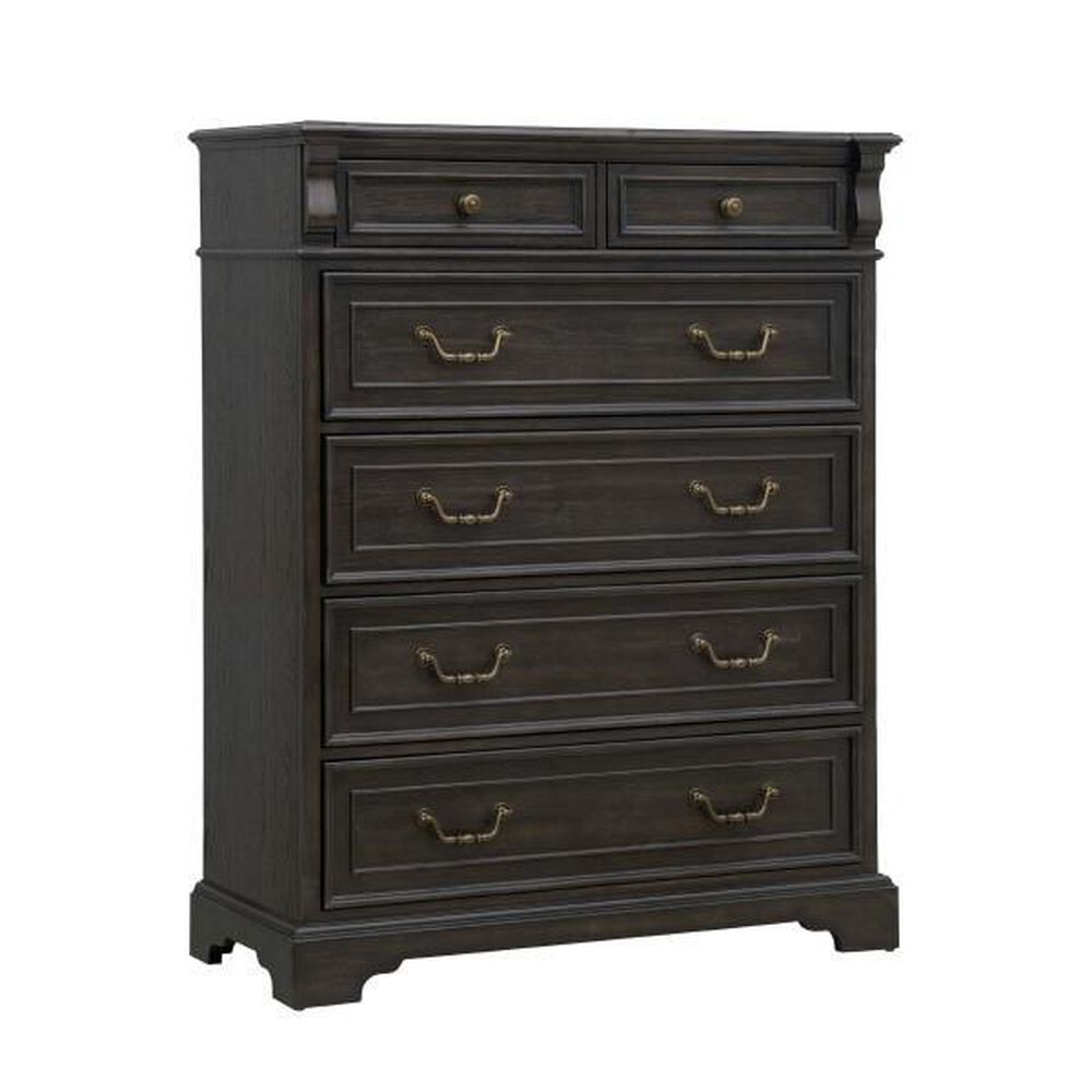 Chapel Hill Hickory Creek 6 Drawer Chest in Brown Velvet, , large