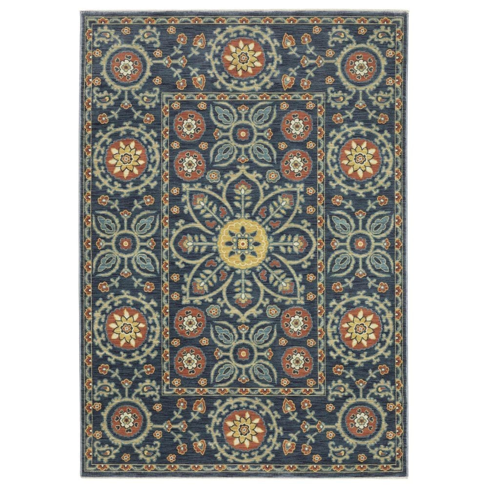 Oriental Weavers Francesca FR11B 6"7" x 9"6" Blue Area Rug, , large