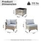 HOMLUX 7-Piece Patio Conversation Set in Light Gray, , large