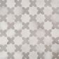 Soho Studio Malta White Star and Dove Gray Cross 6" x 6" Porcelain Tile Kit, , large