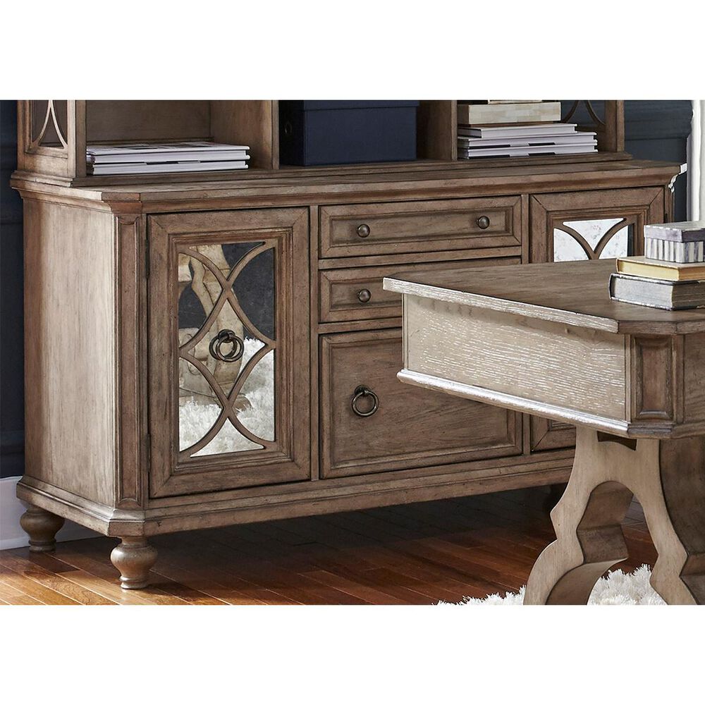 Belle Furnishings Simply Elegant Credenza in Heathered Taupe, , large