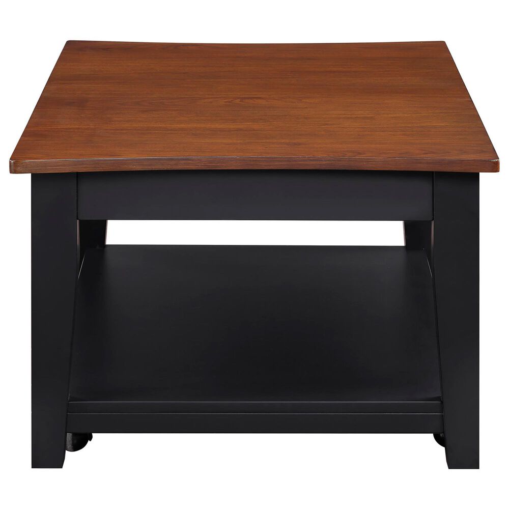 Crystal City Joplin Lift Top Cocktail Table with Casters in Walnut and Ebony, , large