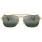 Ray-Ban New Caravan Sunglasses with Silver and Blue Lenses in Polished Gold, , large