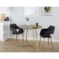 LumiSource Cosmo Contemporary Dining Table in Gold Metal and Walnut Wood by LumiSource, , large