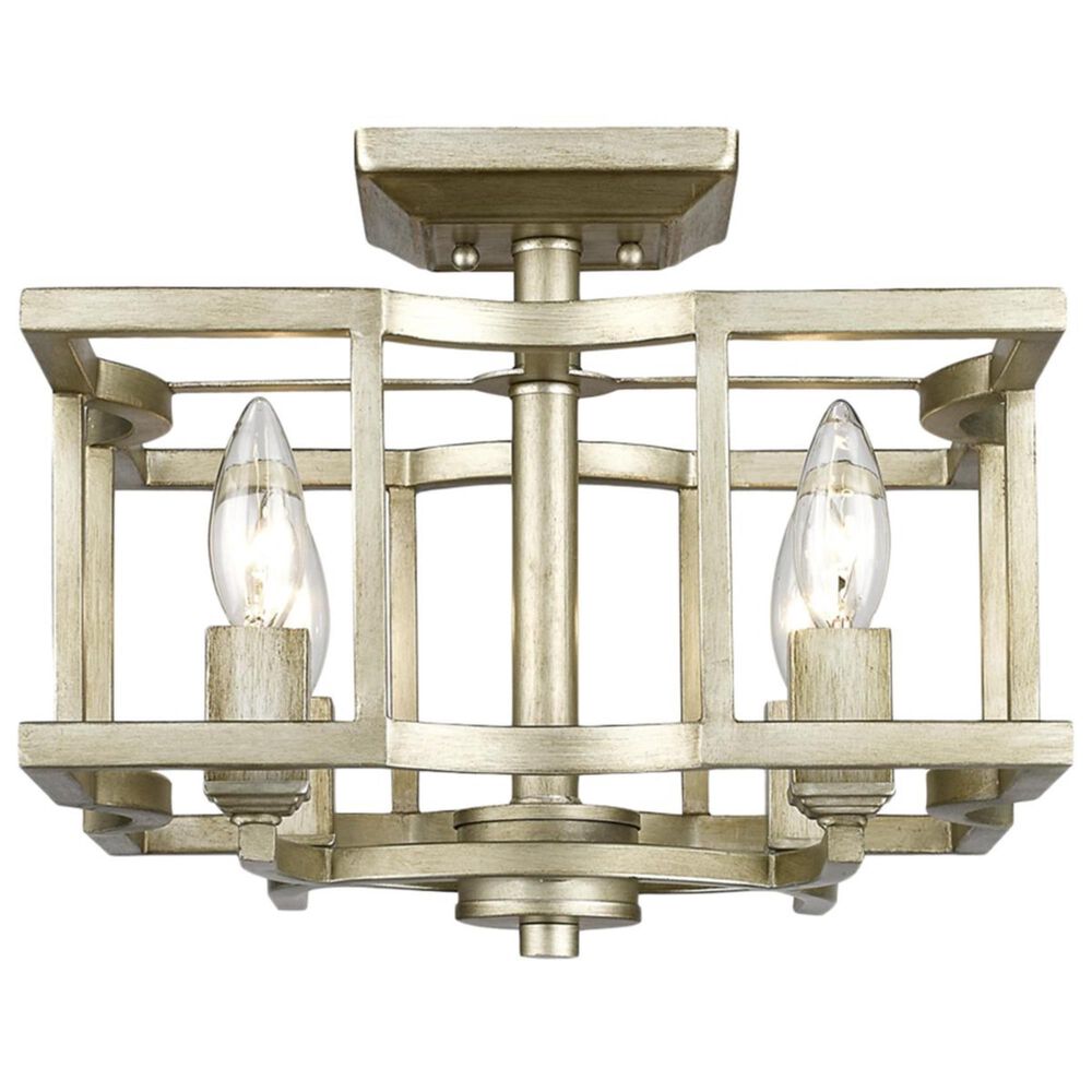 Golden Lighting Bellare Convertible Semi-Flush in White Gold, , large