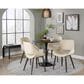 LumiSource Fabrico Side Chair with Cream Faux Leather Cushion in Dark Walnut (Set of 2), , large