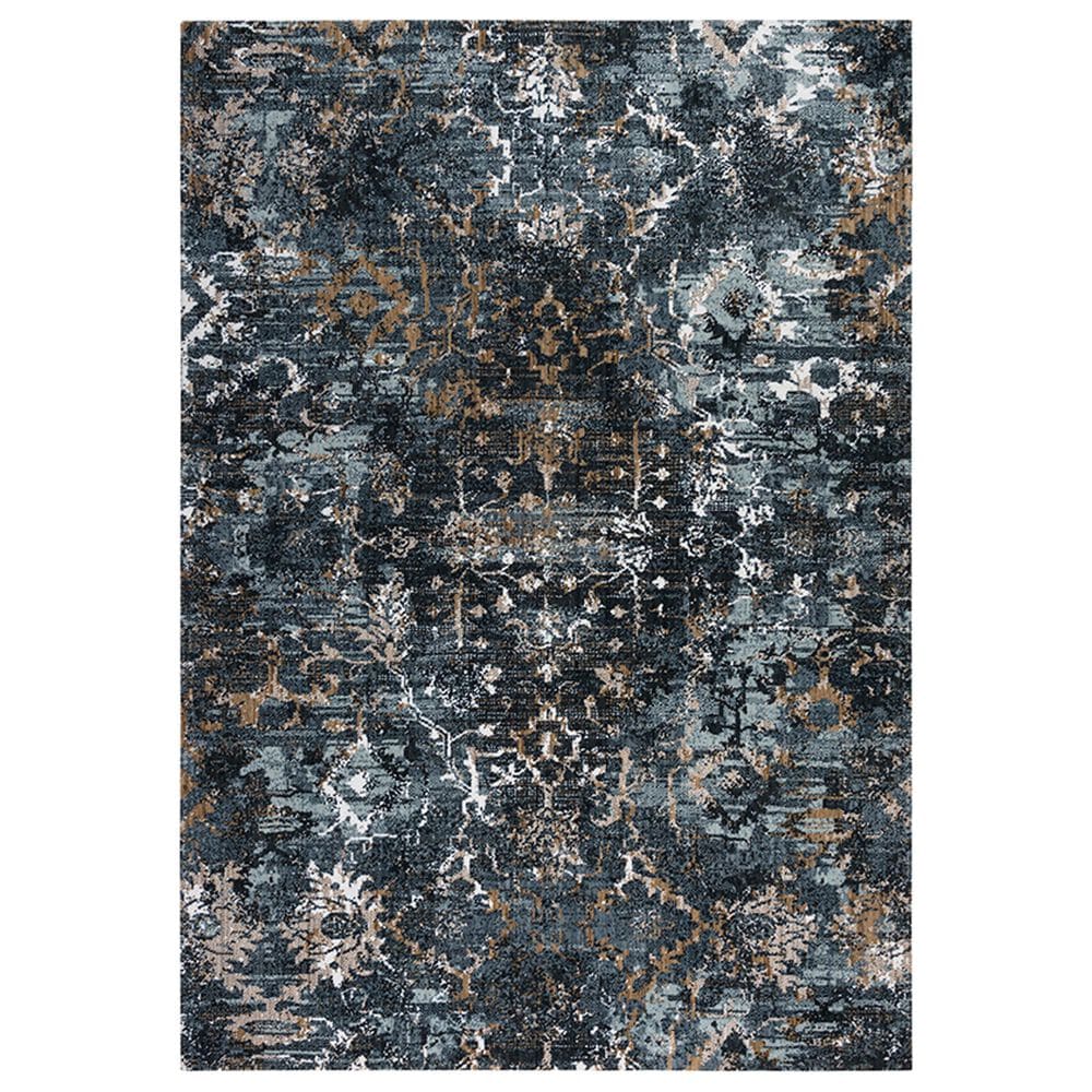RIZZY Elite 8" x 10" Charcoal and Denim Area Rug, , large