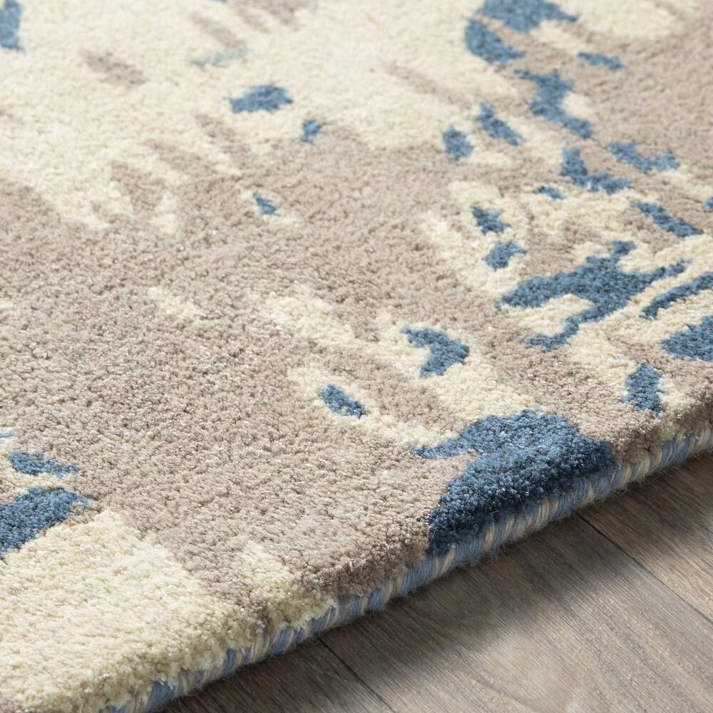Surya Banshee 10&#39; Square Blue, Ivory and Light Brown Area Rug, , large