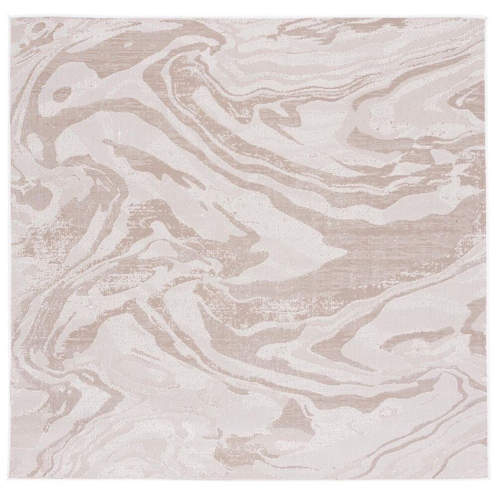 Safavieh Martha Stewart Cyprus Abstract 6"7" Square Ivory and Beige Area Rug, , large