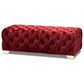 Baxton Studio Avara Bench Ottoman in Burgundy, , large