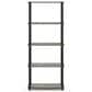 HOMLUX 5-Tier Display Rack in French Oak and Black, , large