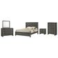 Crown Mark Valor 5-Piece Queen Bedroom Set in Gray, , large