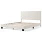 Furniture of America Gail Queen Upholstered Platform Bed with Standard Headboard in White, , large