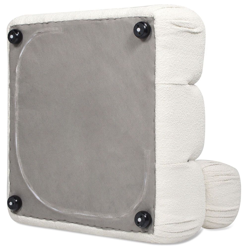 Jennifer Taylor Home Marcel Lounge Arm Chair in Ivory White, , large