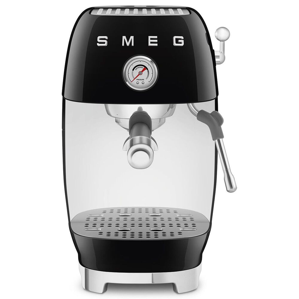 SMEG Retro Style 47 Oz Espresso and Cold Brew Coffee Machine in Matte Black, , large