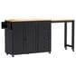 HOMLUX 74.8" Kitchen Island with Extendable Dining Table in Black and Natural, , large