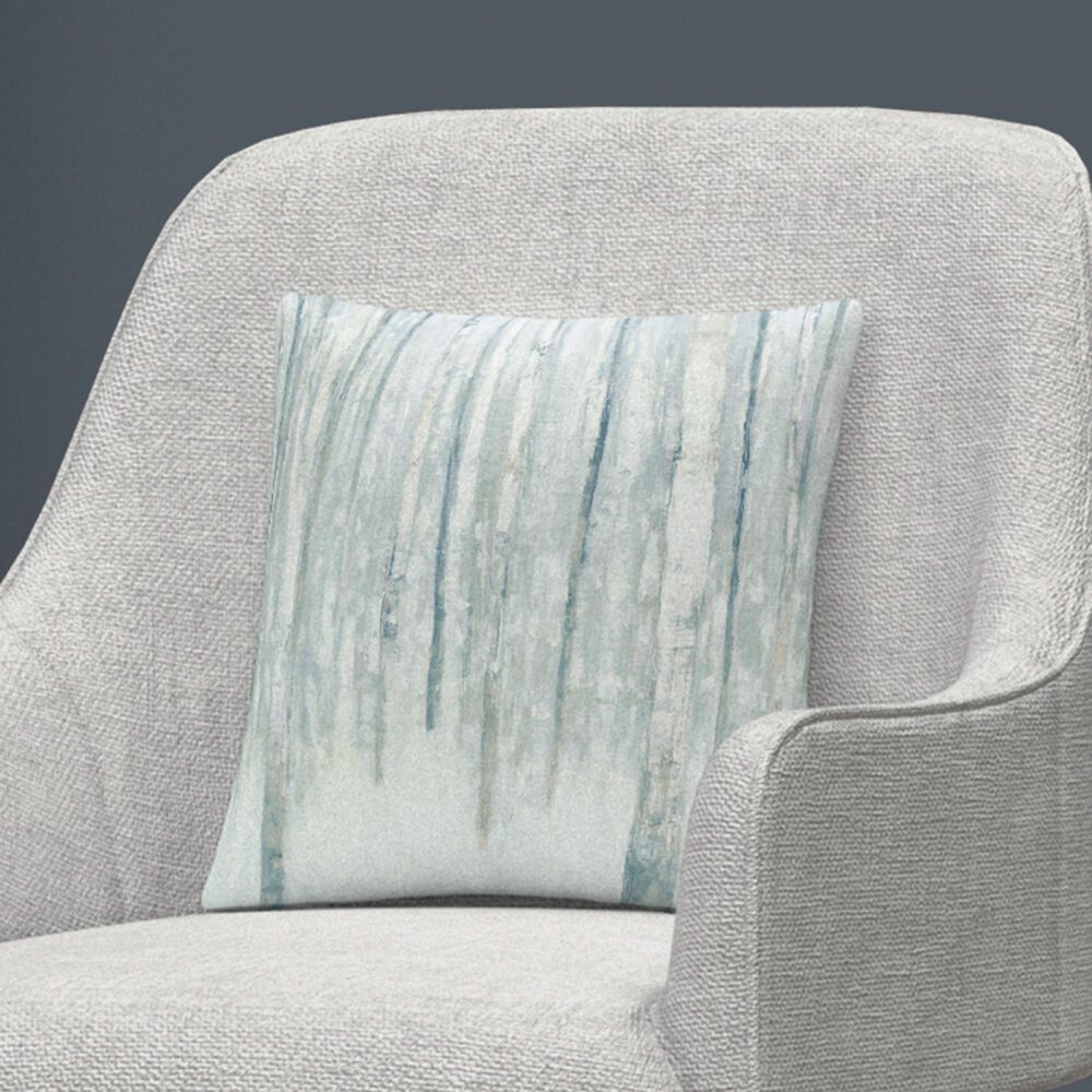 Timberlake Julia Purinton 'Birches in Winter Blue Gray' 16 x 16 Decorative Throw Pillow, , large