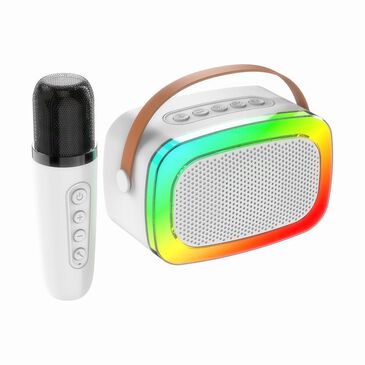 Supersonic Mini Karaoke Speaker in White, , large