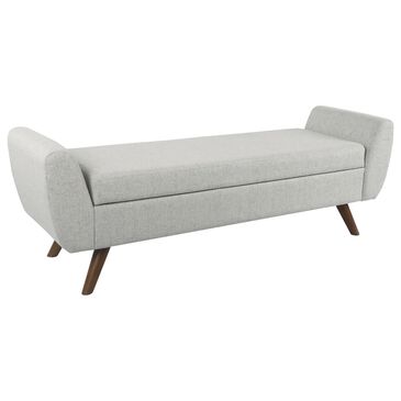 Kinfine Storage Bench with Walnut Leg in Gray, , large