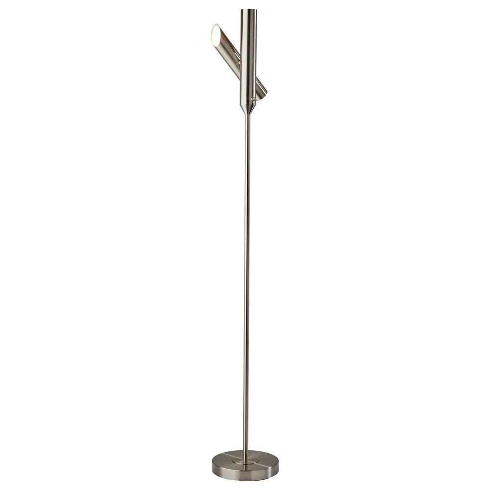 Adesso Vega LED Torchiere in Brushed Steel, , large