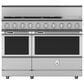 Hestan 48" 5-Burner Dual Fuel Range with 12" Griddle in Stainless Steel, , large