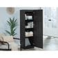 Sauder 4-Shelf Storage Cabinet in Raven Oak, , large