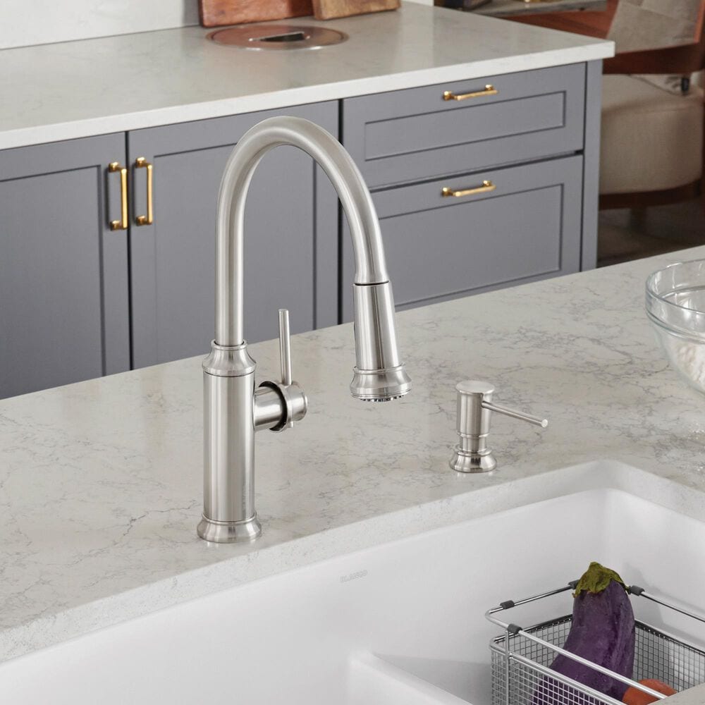 Blanco Empressa Pull-Down Kitchen Faucet 1.5 GPM in PVD Steel, , large