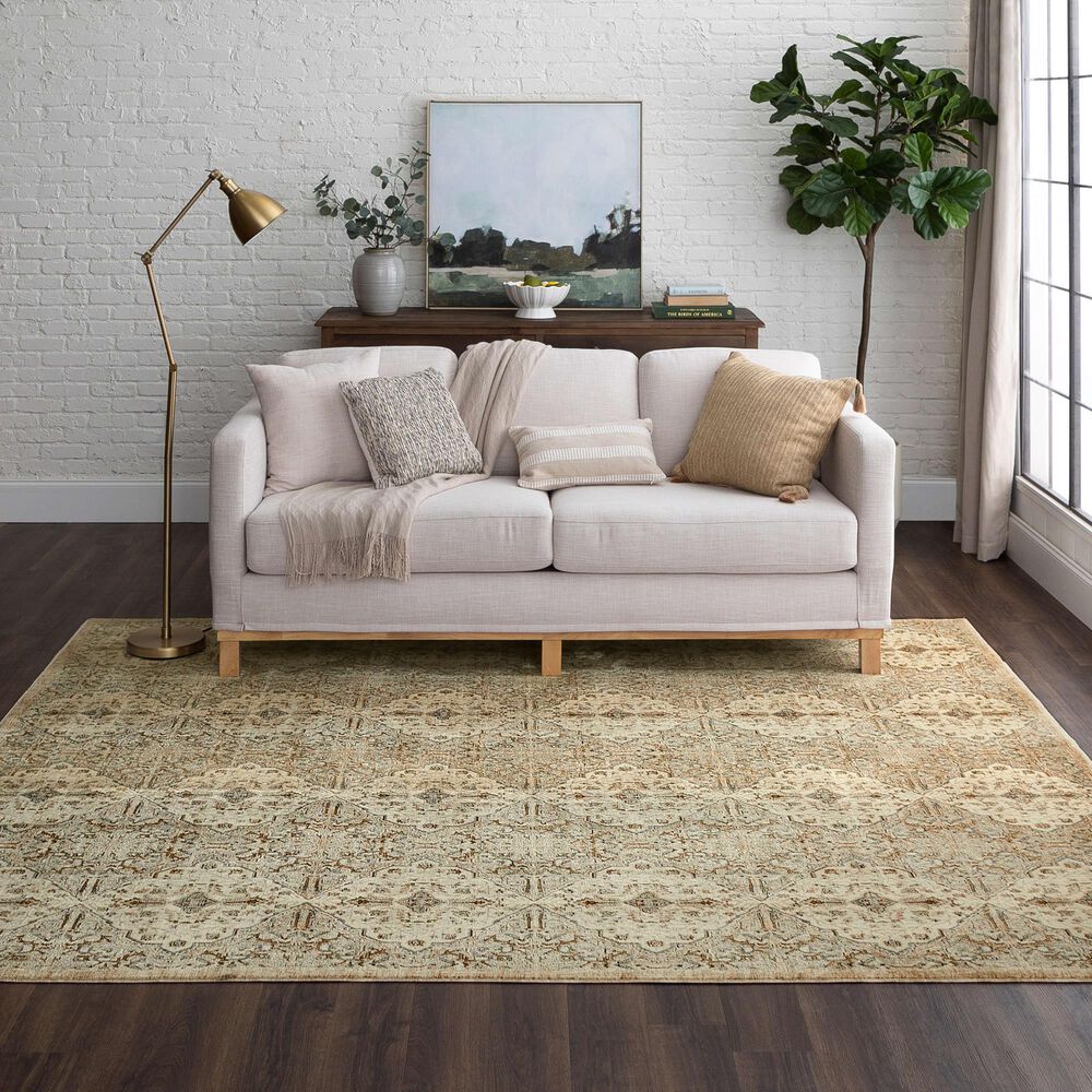 Karastan Divina Gloriana 5&#39; x 7&#39;10&quot; Cream Area Rug, , large