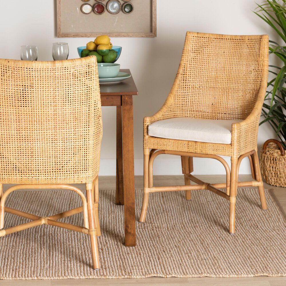 Baxton Studio Bella Side Chair in Natural Brown, , large