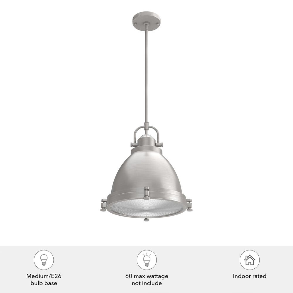Hunter Bridgemoor 2-Light Pendant in Brushed Nickel, , large