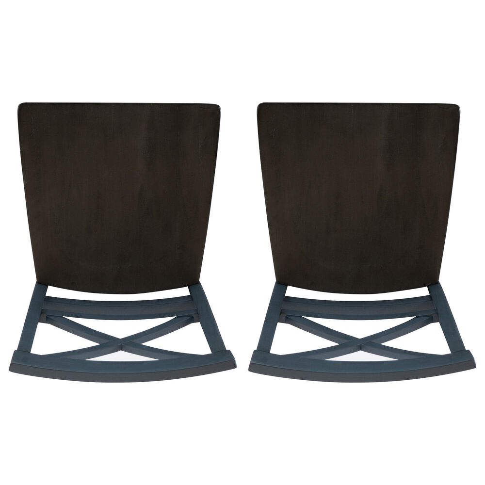 Linon Home Decor Aliza Counter Stool in Blue and Dark Grey (Set of 2), , large