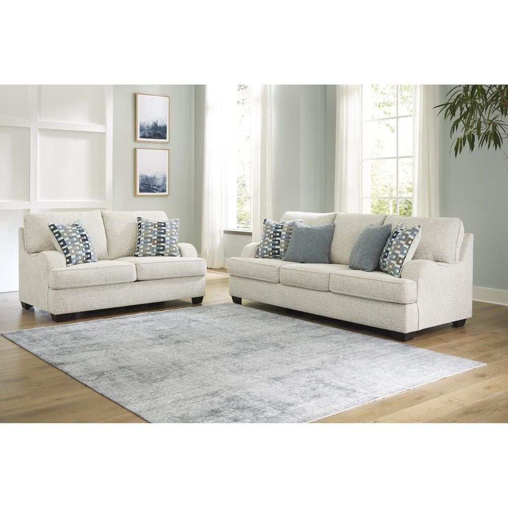 Ashley Valerano Stationary Loveseat in Parchment, , large