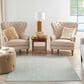 Nourison Courtyard Ivory and Aqua 5" x 7" Indoor/Outdoor Area Rug, , large