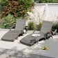 HOMLUX Outdoor Chaise Lounge in Grey (Set of 2), , large