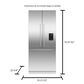 Fisher & Paykel 16.8 Cu. Ft. Built-in French Door Refrigerator with Ice and Water - Panels Sold Separately, , large