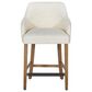 Valor Living Paloma 26" Counter Stool with Linen Upholstery in Medium Oak, , large