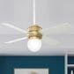 Hunter Hepburn 44" Ceiling Fan with LED Light in Modern Brass, , large