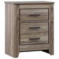 Signature Design by Ashley Zelen 2 Drawer Nightstand in Warm Gray, , large