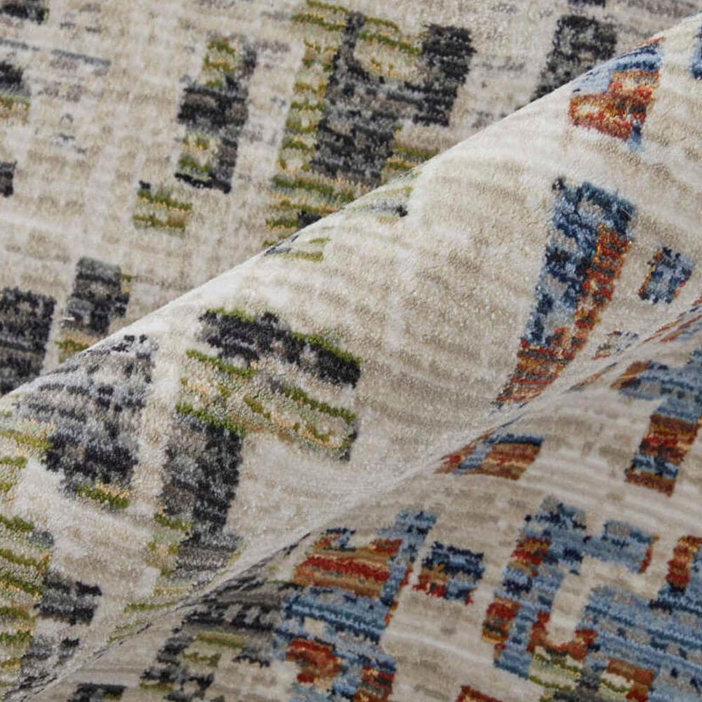 Feizy Sonora 39NVF 6&#39;7&quot; x 9&#39;6&quot; Ivory and Multicolor Area Rug, , large