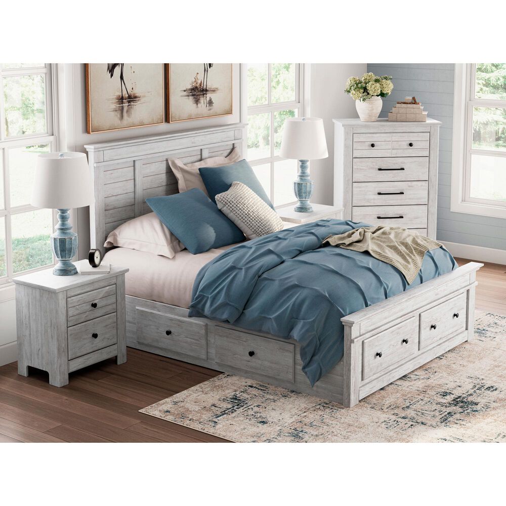 Ashley Makidern 2 Drawer Nightstand in Whitewash, , large