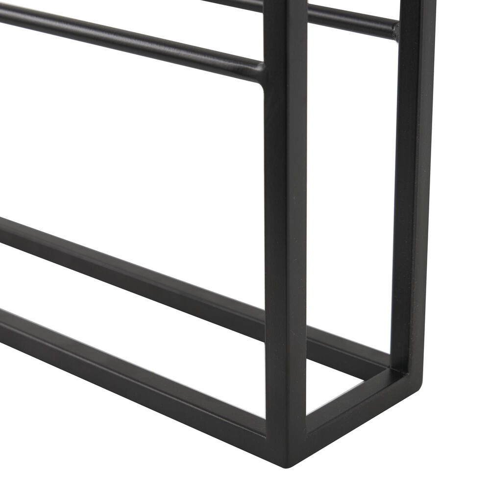 Maple and Jade 8-Bottle Display Wall Wine Rack with Open Style Frame in Matte Black, , large