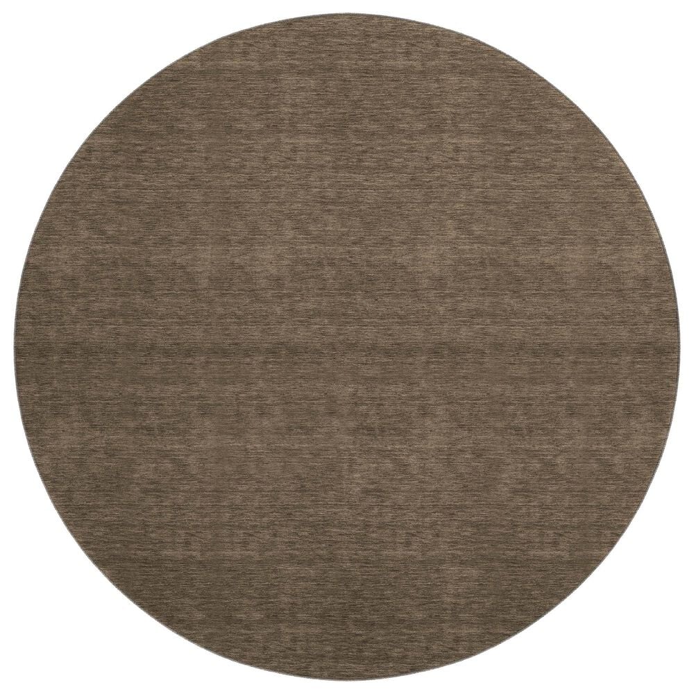 Dalyn Rug Company Soft Essentials Solid Chocolate 8" Round Area Rug, , large