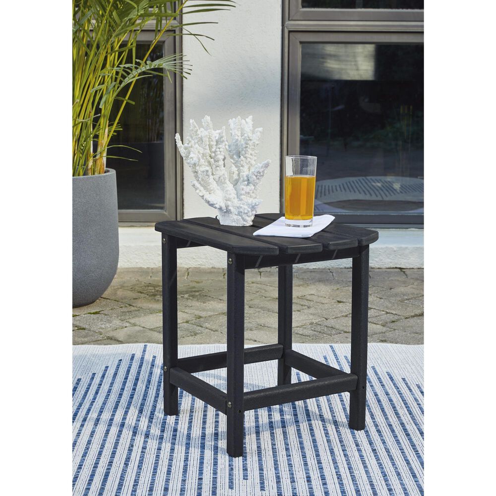 Ashley Sundown Treasure Patio Rectangular End Table in Black, , large