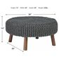 Ashley Jassmyn Oversized Accent Ottoman in Charcoal, , large