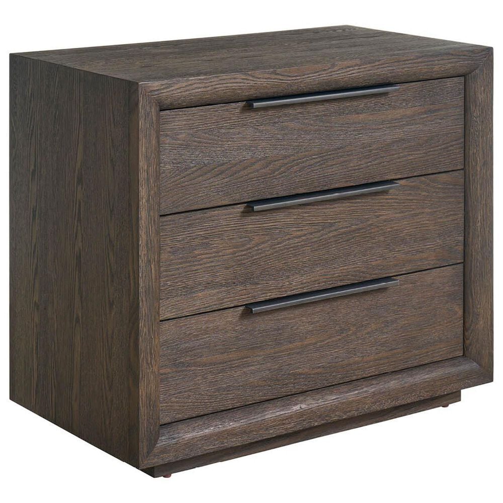 Furniture Worldwide 3-Drawer Plinth Nightstand in Sable, , large
