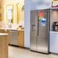 GE Appliances 24 Cu. Ft. Counter-Depth Side-By-Side Refrigerator with LED Light Wall in Fingerprint Resistant Stainless Steel, , large